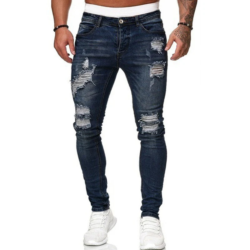 Men's Vintage Wash Jeans - Casual Slim fit