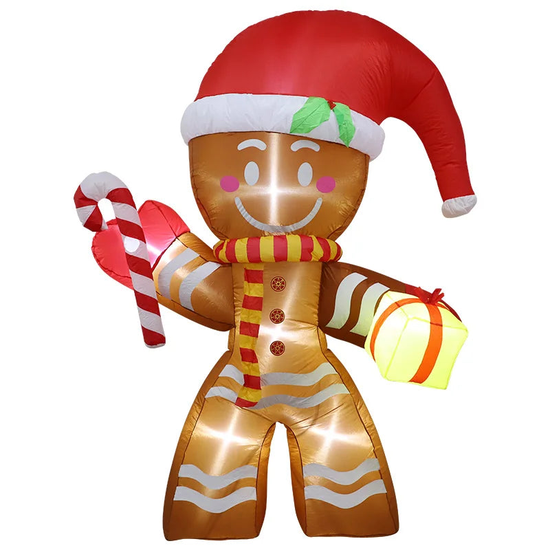 8FT LED Christmas Inflatables - Gingerbread Man