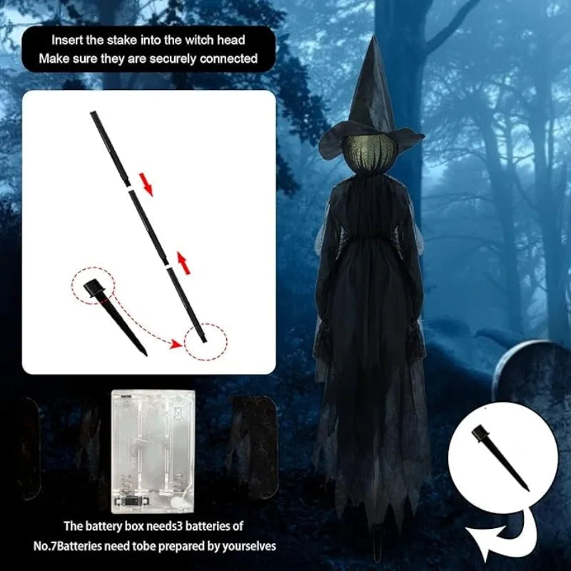 2-3PCS - Hand-Holding light up  Witches- Sound-activated