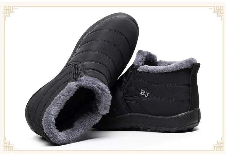 Men Casual Slip On Fur Winter Sneakers