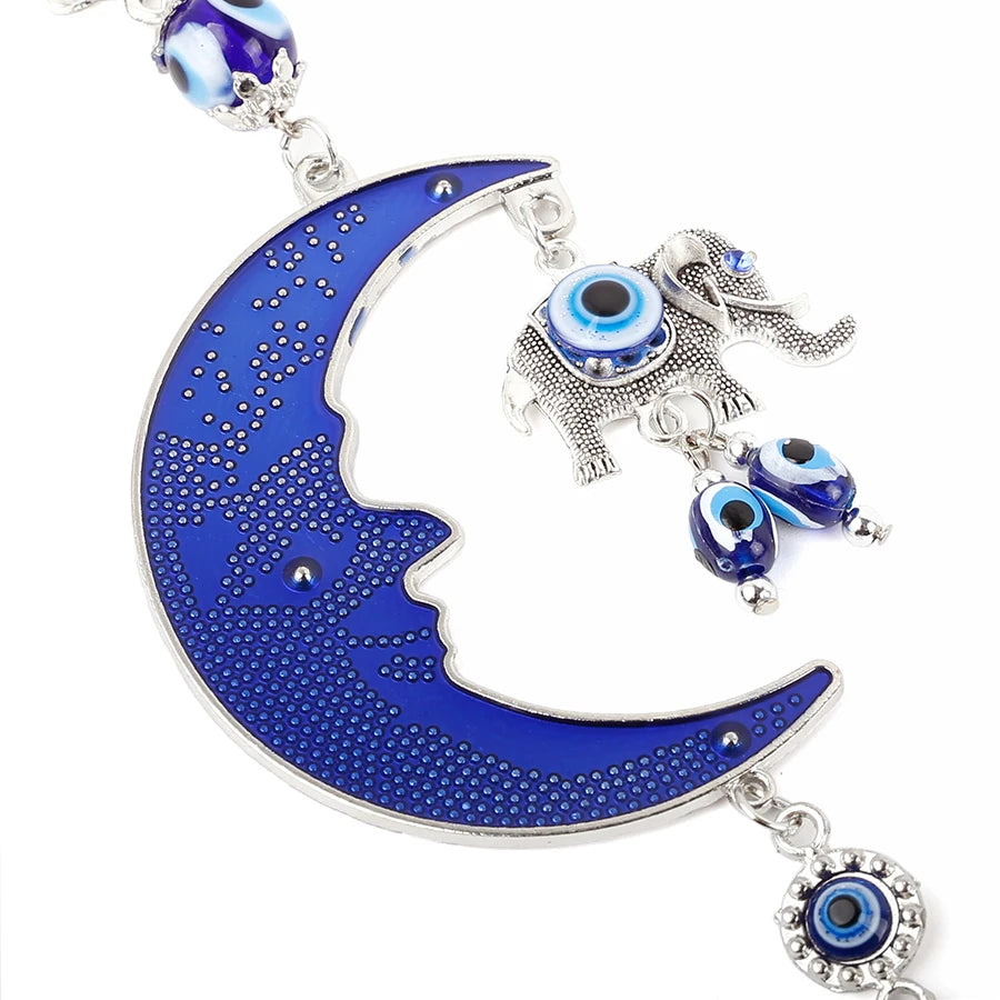 Turkish Blue Evil Eye Home Decor Wall Hanging Pendant with Hand of Fatima