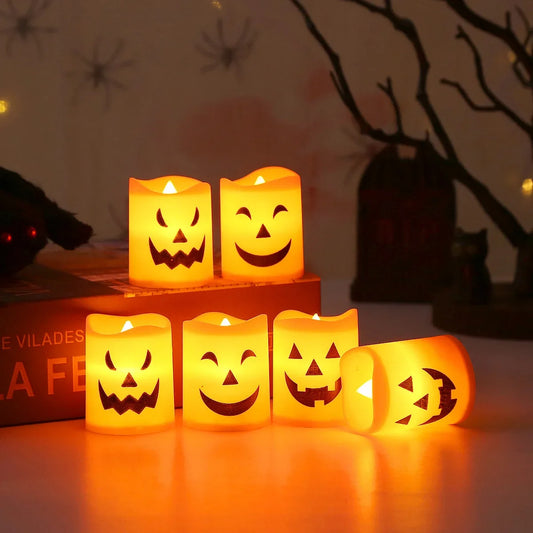 6 pc LED Candle Light Battery operated Halloween Flameless candles