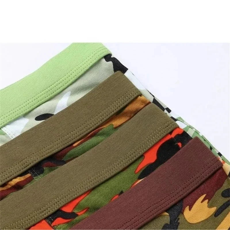 4Pcs Men's Camouflage Breathable Boxer Shorts -Size L-5XL