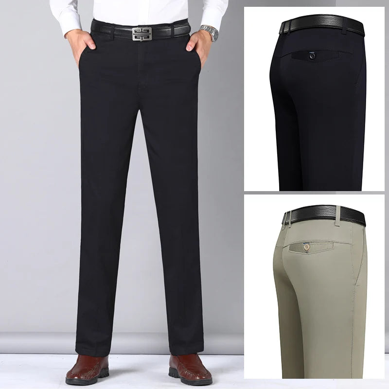 Men's Business Suit Pants Classic Straight Slim Fit