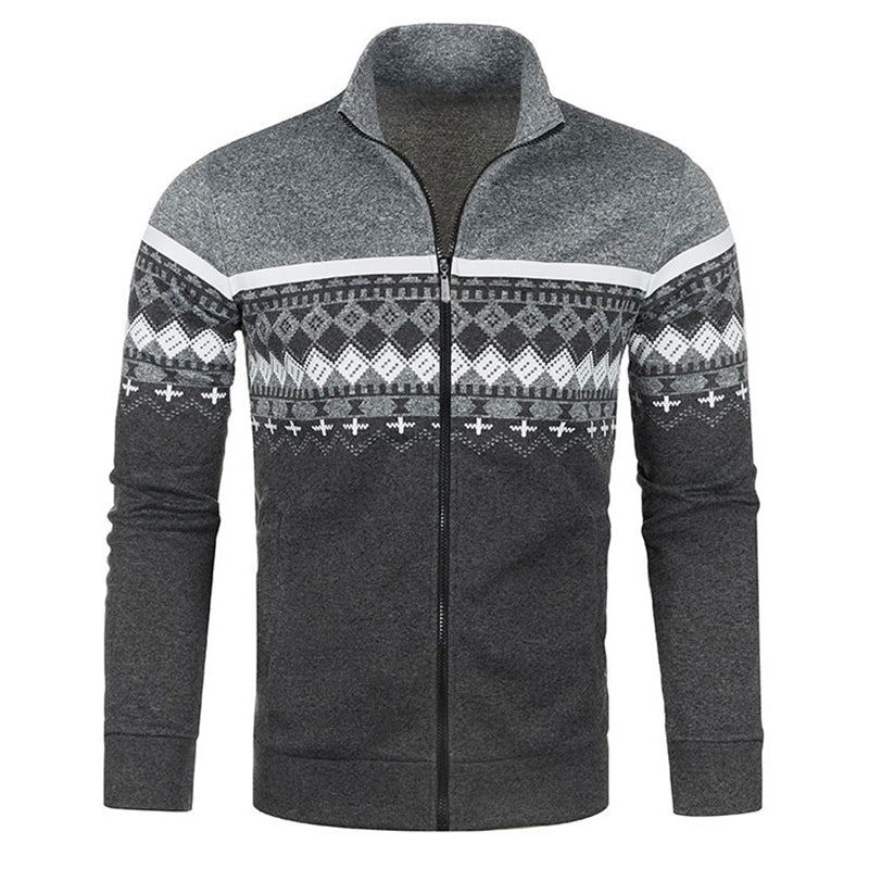 Men's  Turtleneck Sweater Jackets  with Zipper