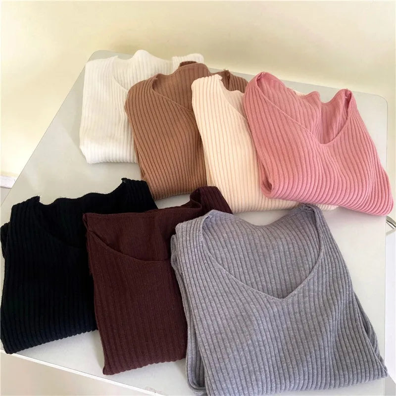 Long Sleeve Knitted Pullover Sweater