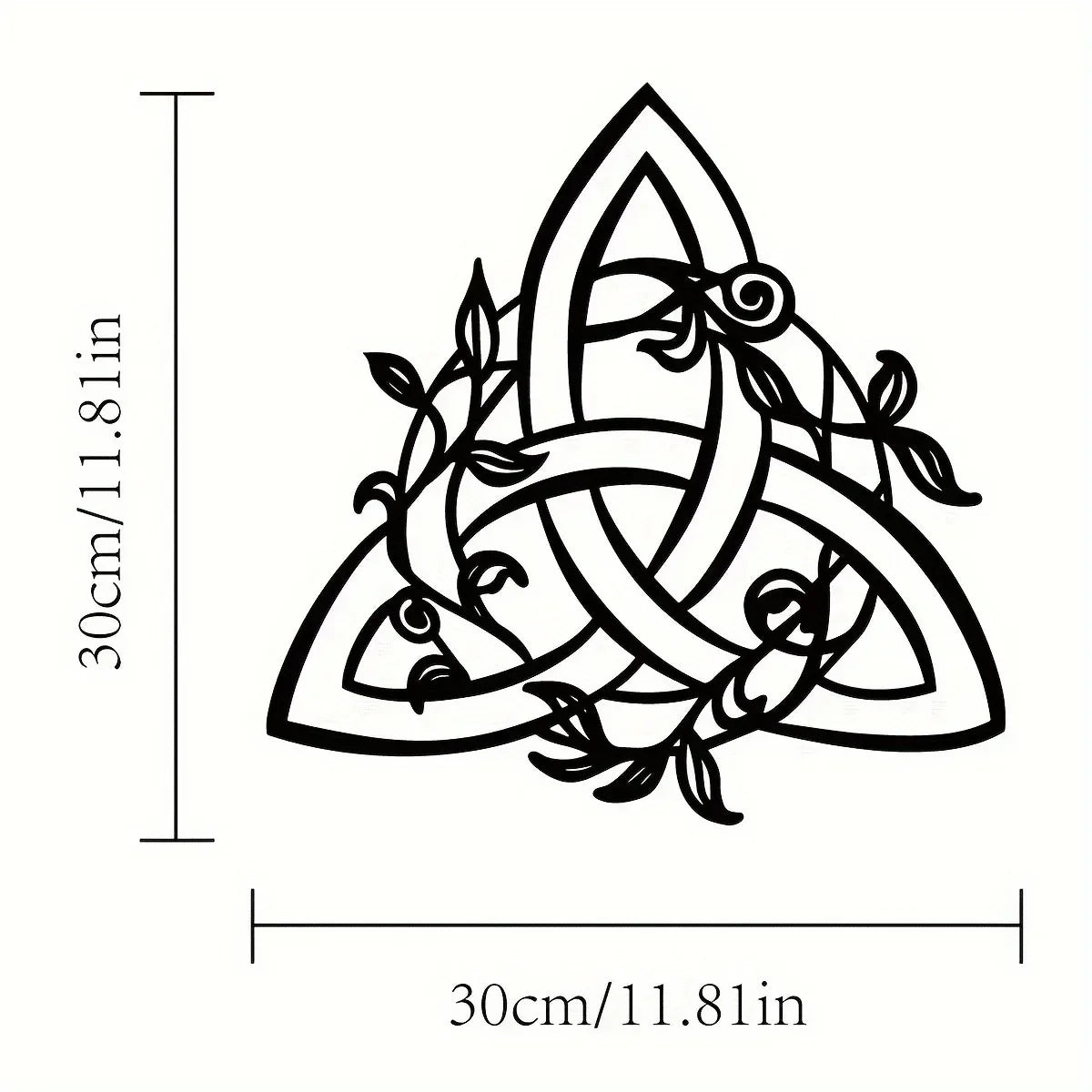 1pc- Celtic Knot Triquetra Design- Metal Wall Art -Wall Mountable home decor