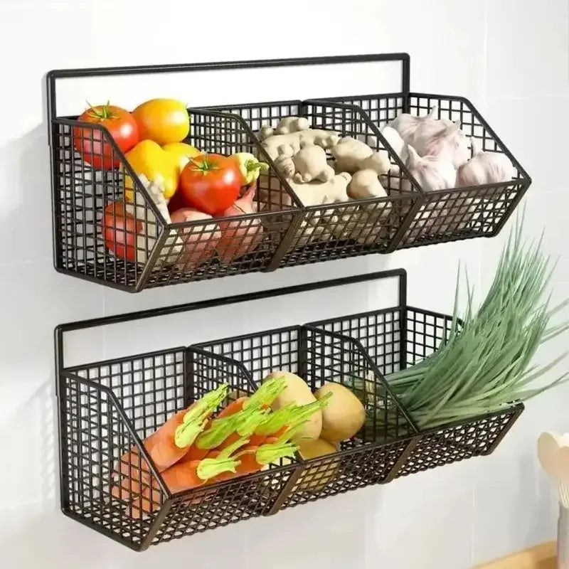 Wall Mounted Storage Rack-Kitchen Waterproof Shelf Basket