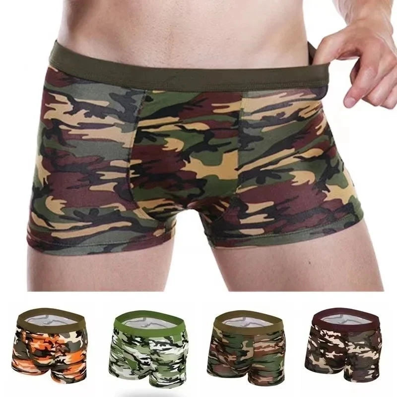 4Pcs Men's Camouflage Breathable Boxer Shorts -Size L-5XL