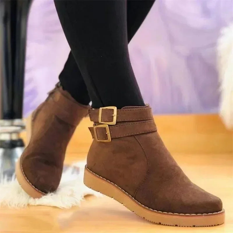 Women's  Flat Suede Ankle Boots