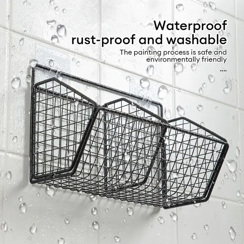 Wall Mounted Storage Rack-Kitchen Waterproof Shelf Basket