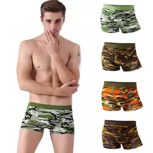 4Pcs Men's Camouflage Breathable Boxer Shorts -Size L-5XL