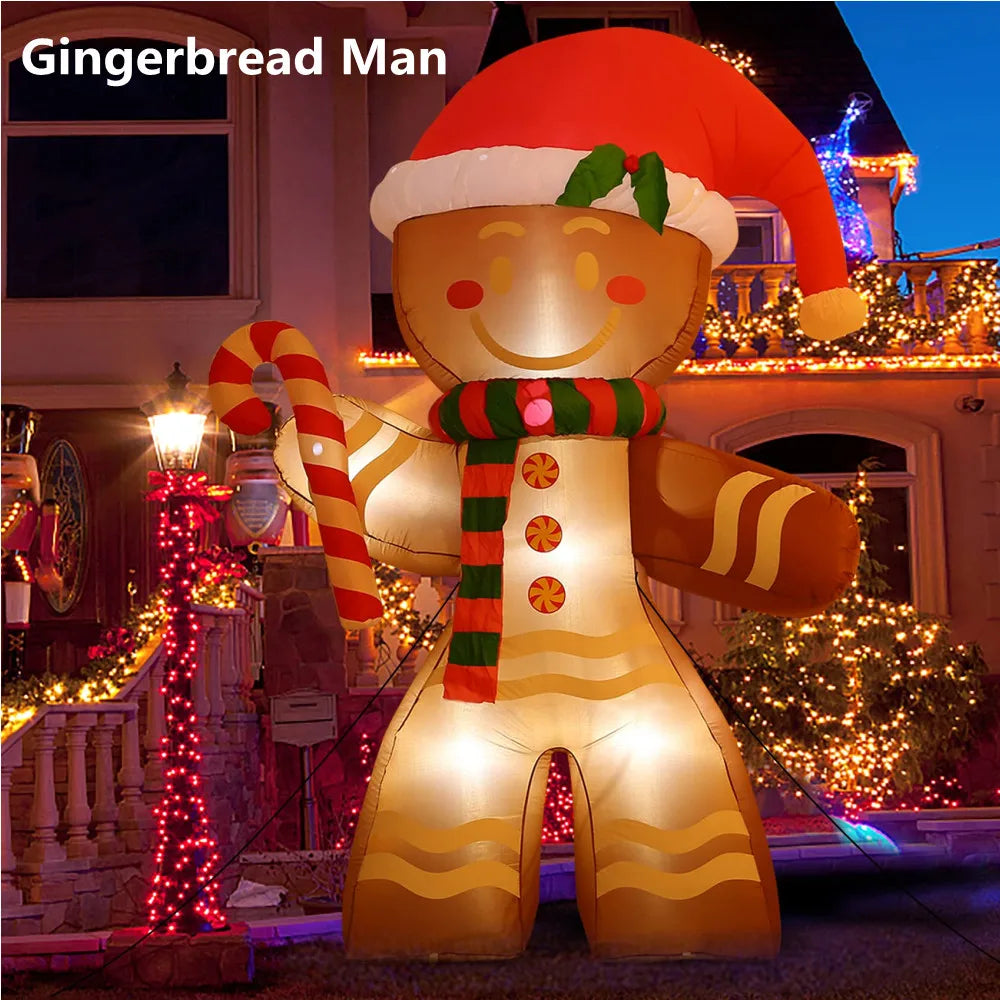 8FT LED Christmas Inflatables - Gingerbread Man