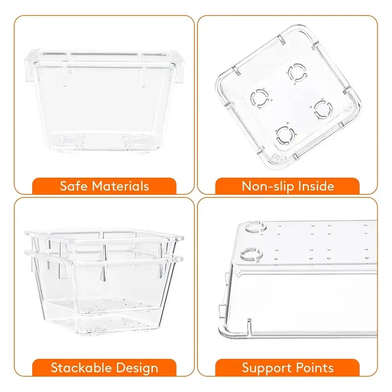 10-Piece Versatile Drawer Organizer Set - Clear Plastic Trays and Dividers in 4 Sizes