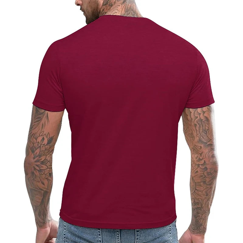 Men's Slim Fitted Casual Short Sleeve Button T-Shirts