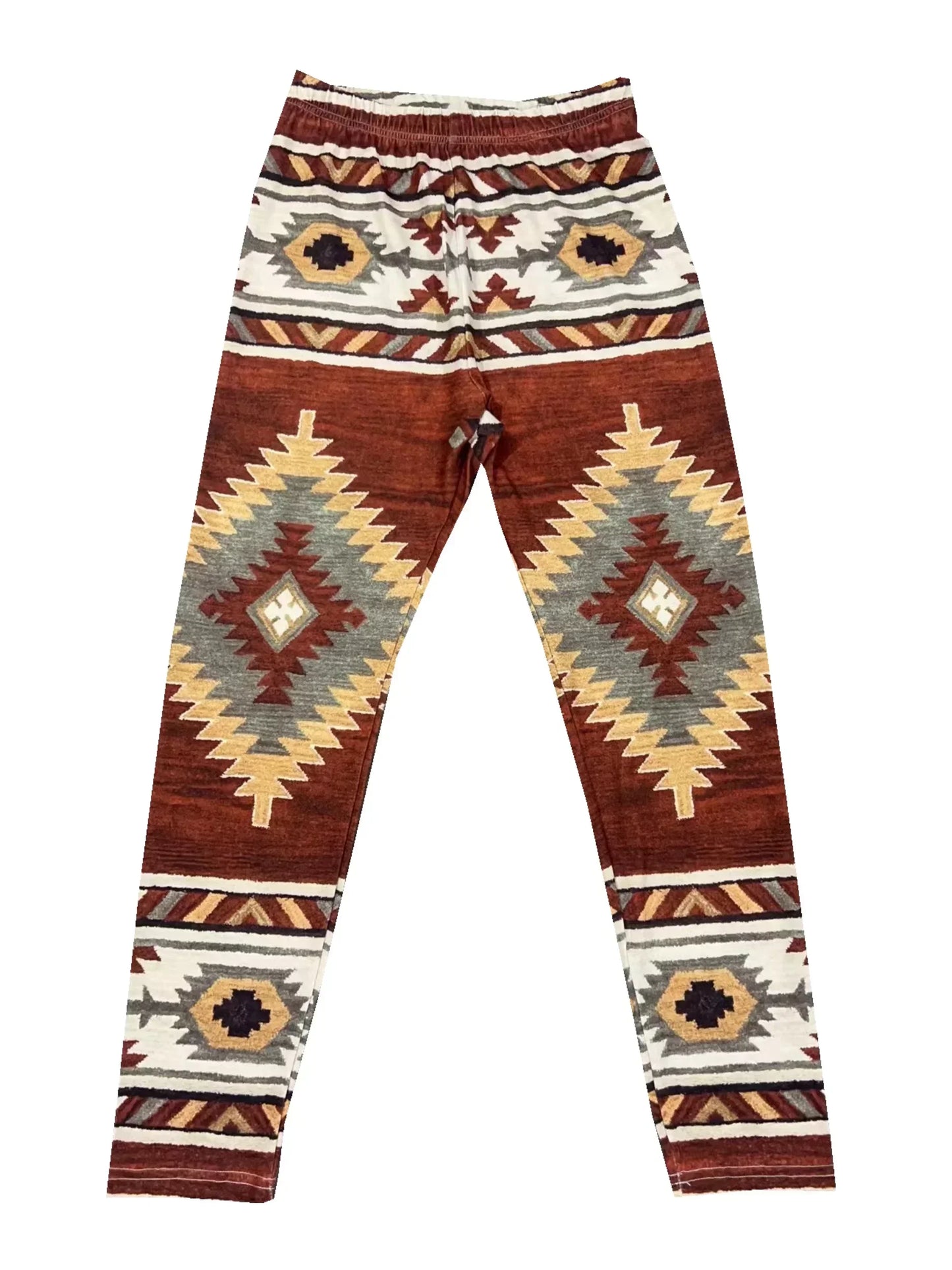 Plus Size  Leggings- Bohemian Print