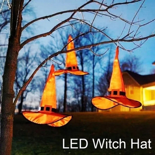 1pc- LED light up hanging Witch Hat