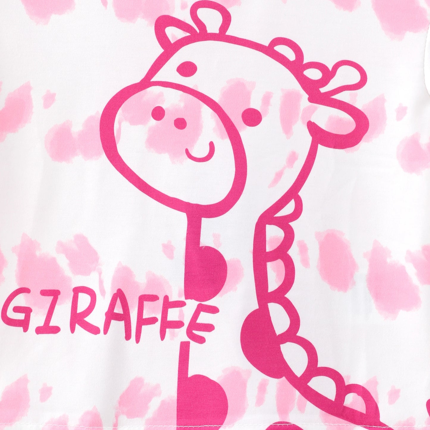 Girl 2pcs set -Giraffe Print Tee and Shorts