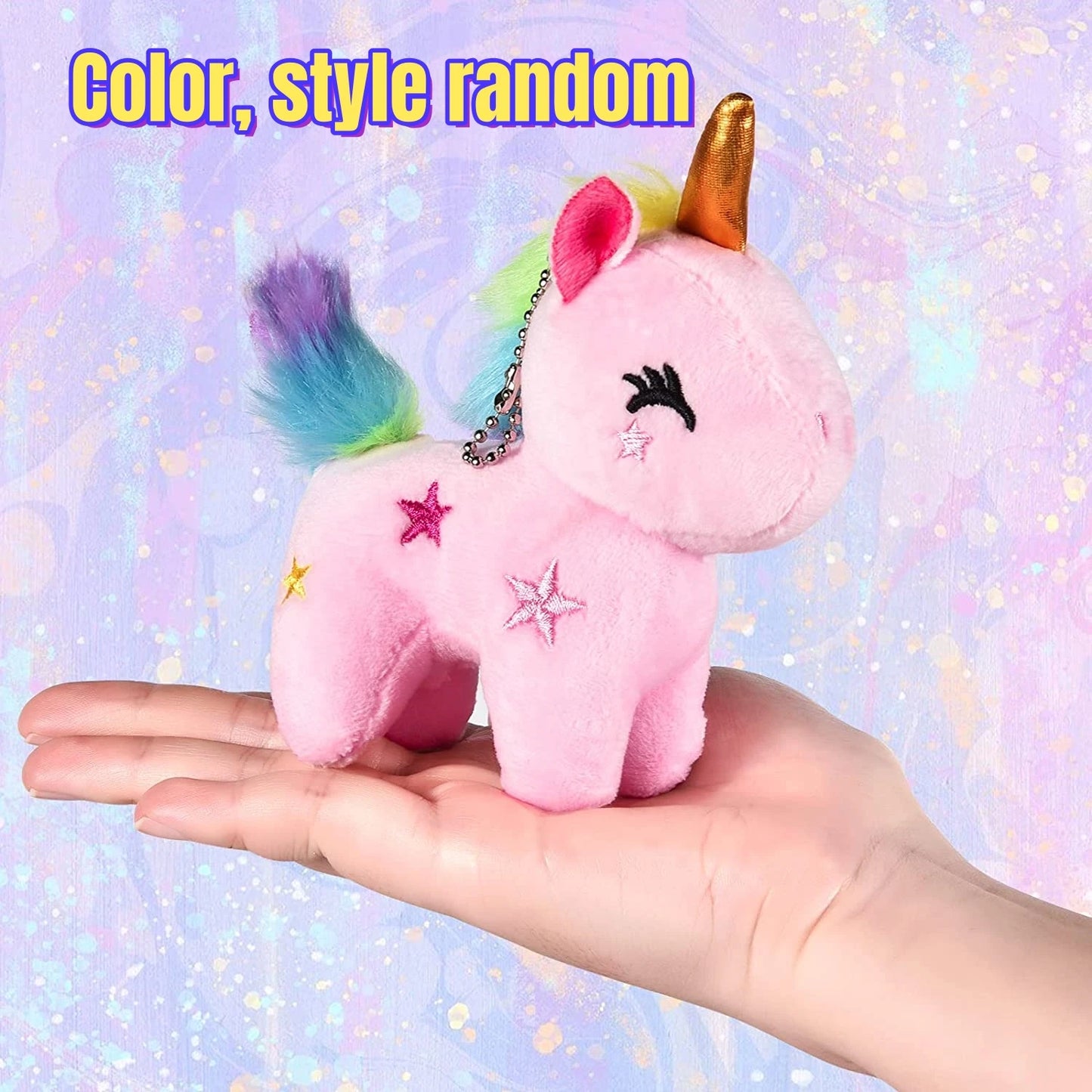 8 Pcs 4.1 Inch Mini key chain Plush Unicorn Stuffed Animals