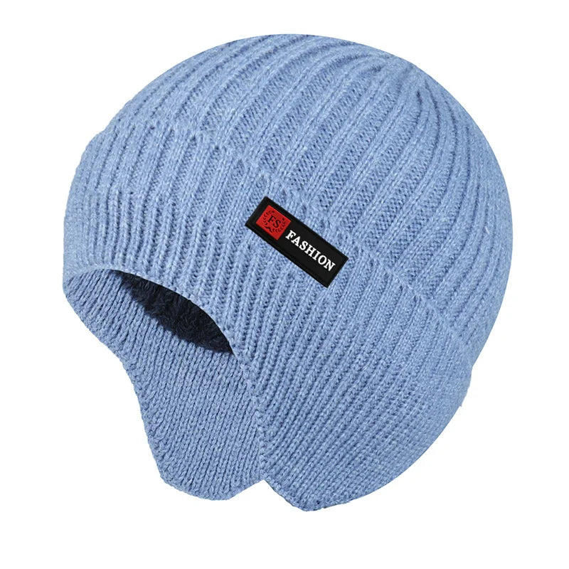 Unisex Wool Winter Knitted Fleece Hat