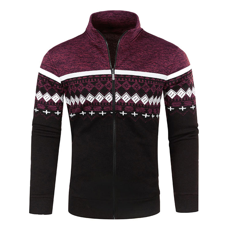 Men's  Turtleneck Sweater Jackets  with Zipper