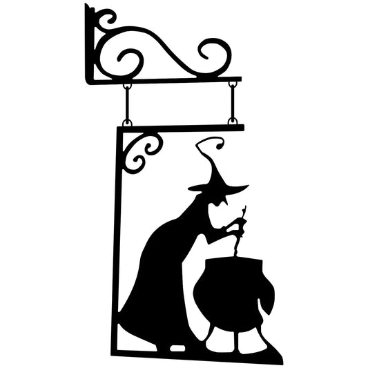 Halloween Metal/iron  Sign -Witch Shape-wall decor