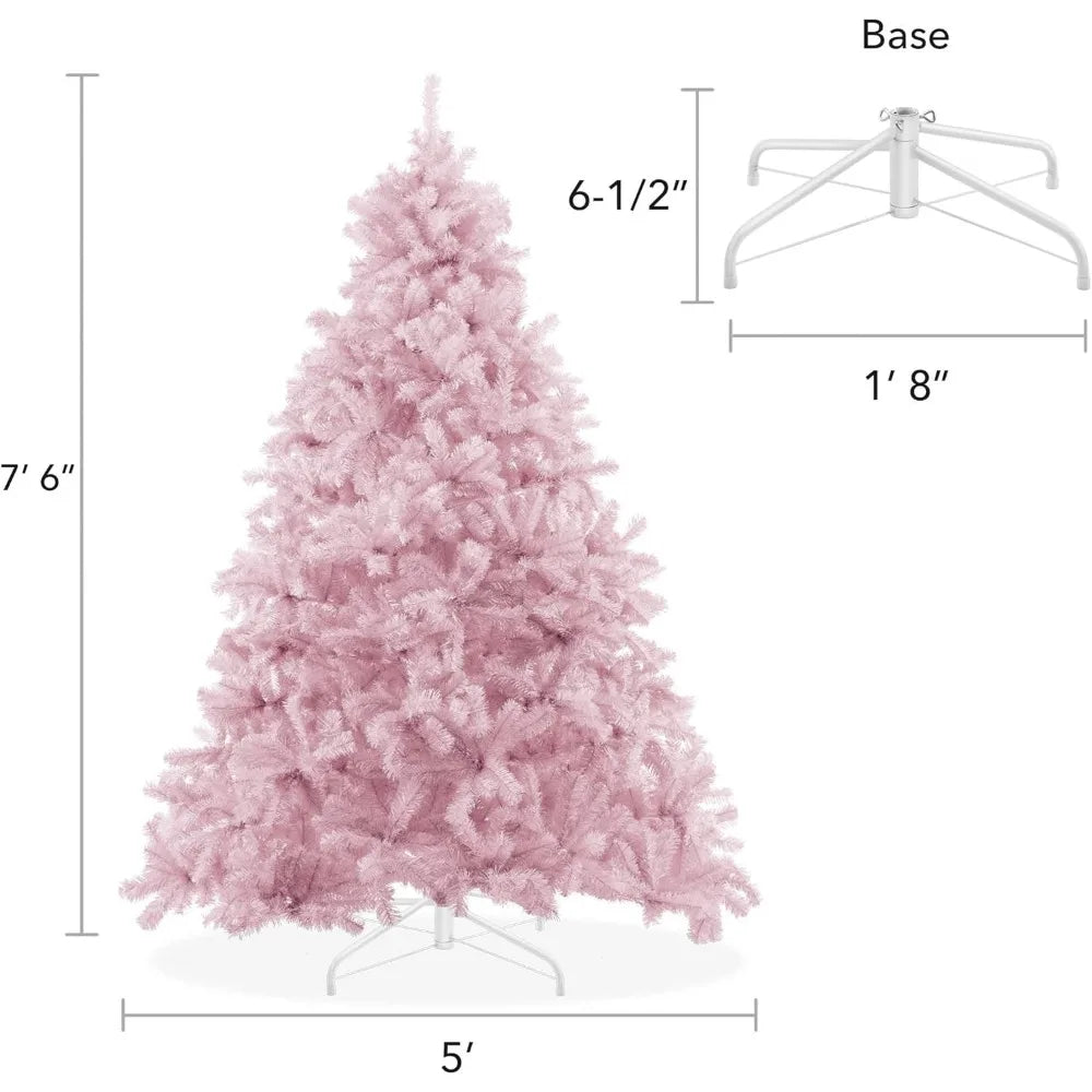 6FT-7.5FT (Choice of color)  Artificial Spruce Christmas Tree with Sturdy Metal Stand