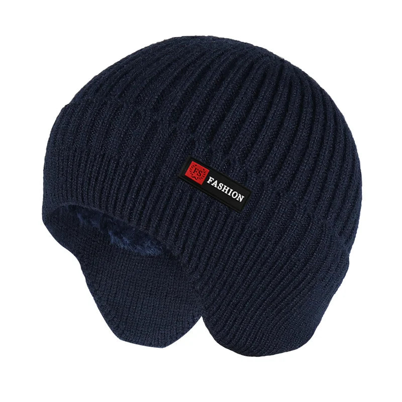 Unisex Wool Winter Knitted Fleece Hat