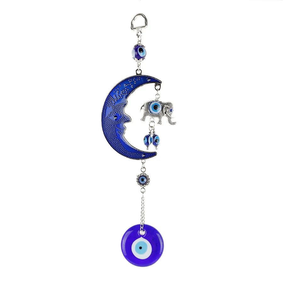 Turkish Blue Evil Eye Home Decor Wall Hanging Pendant with Hand of Fatima