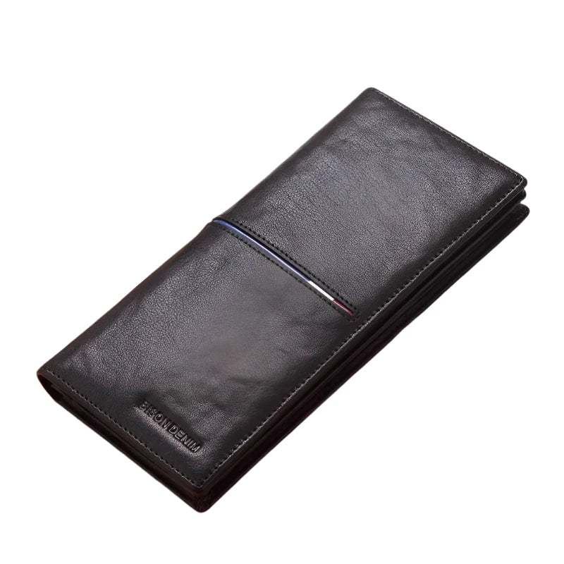 Men's Leather Wallets- Multi-Functional Cowhide Slim Genuine Leather