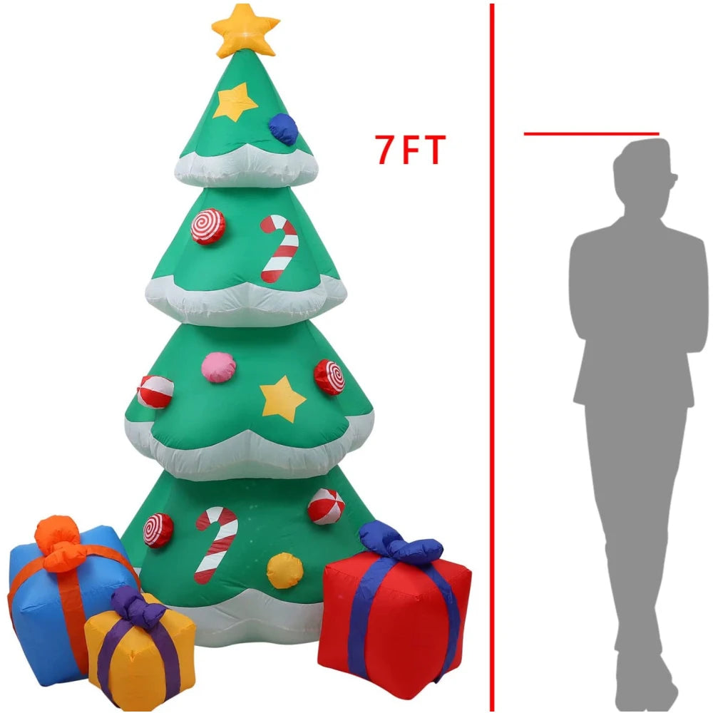 2.1M/7FT LED Inflatable Christmas Tree W/gifts