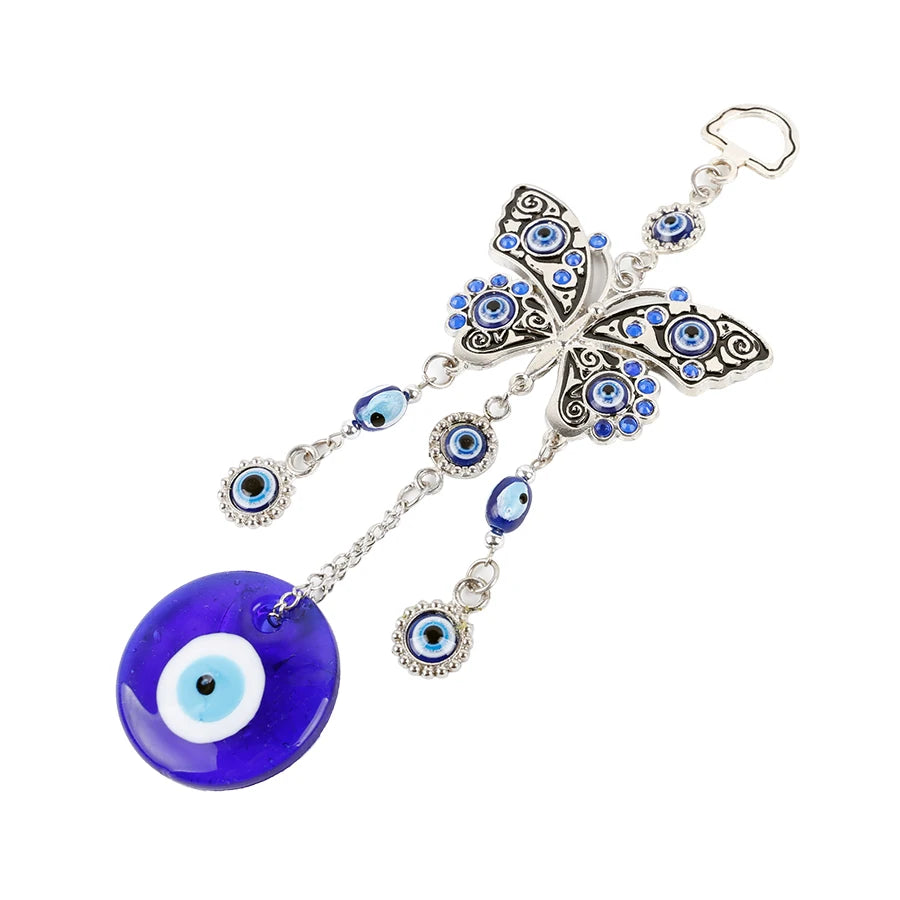 Turkish Blue Evil Eye Home Decor Wall Hanging Pendant with Hand of Fatima