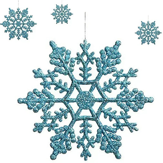 6-24 pc sets -Snowflakes Christmas Tree Decorations