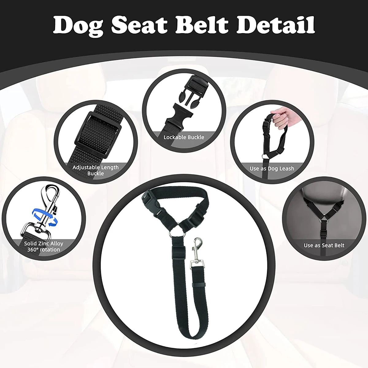 1pc Pet Seat Belt