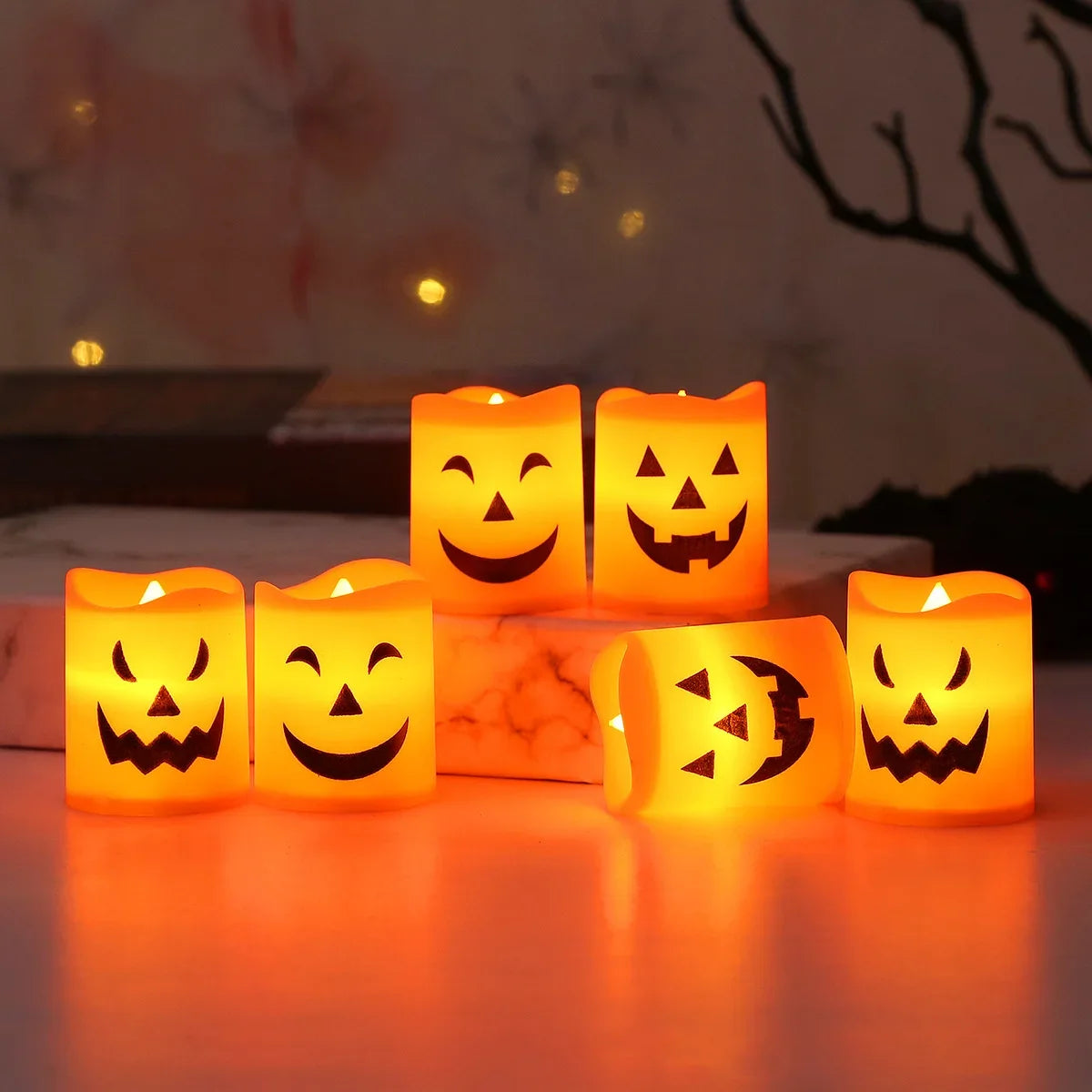 6 pc LED Candle Light Battery operated Halloween Flameless candles