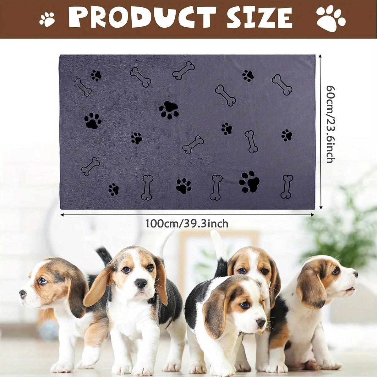 1pc Absorbent Dog Towel