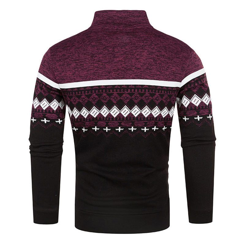 Men's  Turtleneck Sweater Jackets  with Zipper