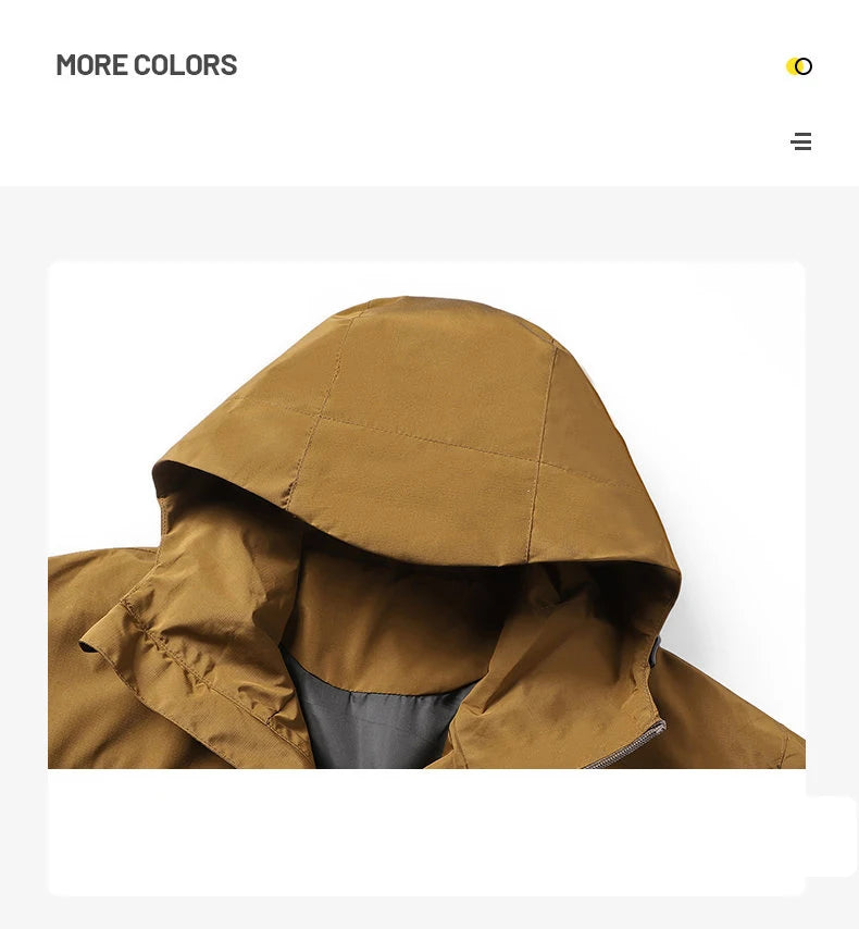 Hooded Zip Up Jacket  -Waterproof/Windproof