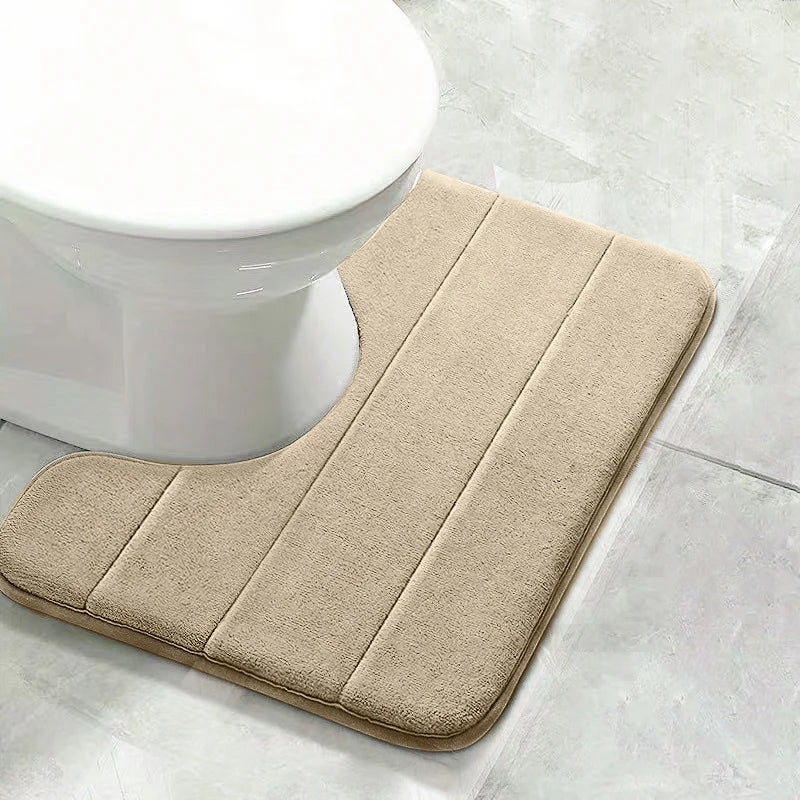 Coral velvet Bathroom Mats + Toilet