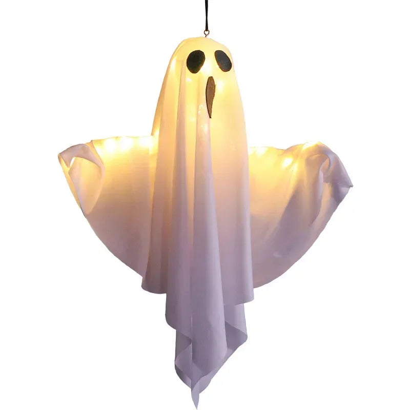 1-8PCS Halloween Hanging Ghost Led Decorations