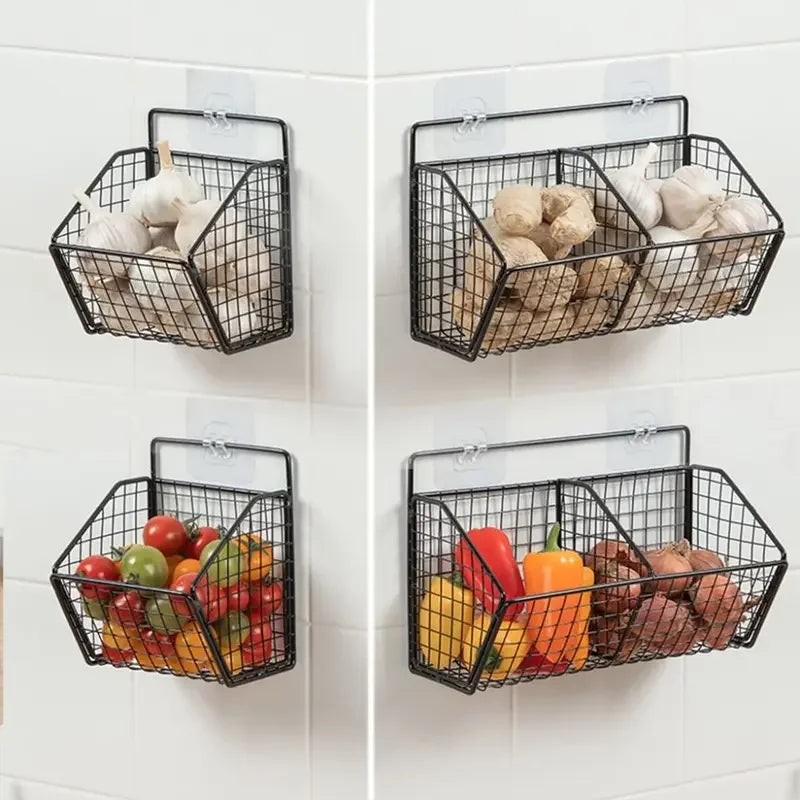 Wall Mounted Storage Rack-Kitchen Waterproof Shelf Basket