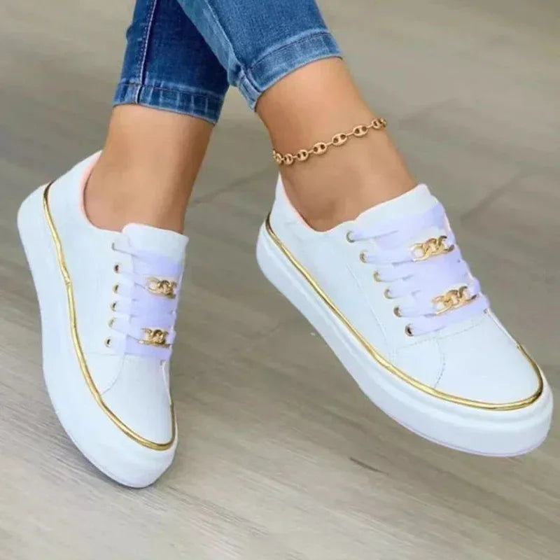 Women's Sneakers With decorative Chain