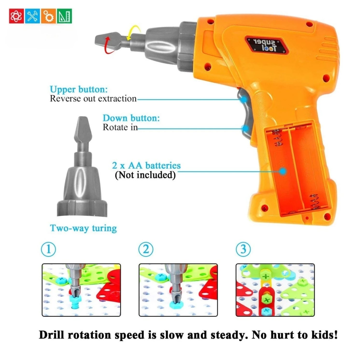 239 Pcs Design and Drill Toy set. -Construction Toys for 6+ yr