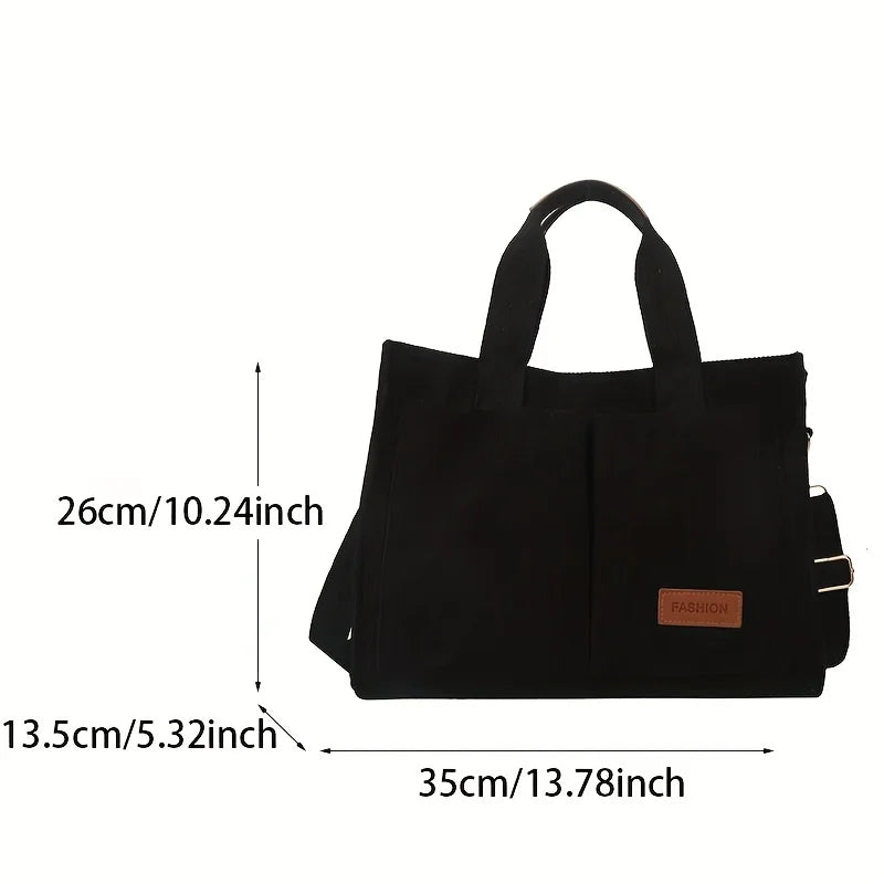 Women's Large Capacity Corduroy Tote Bag