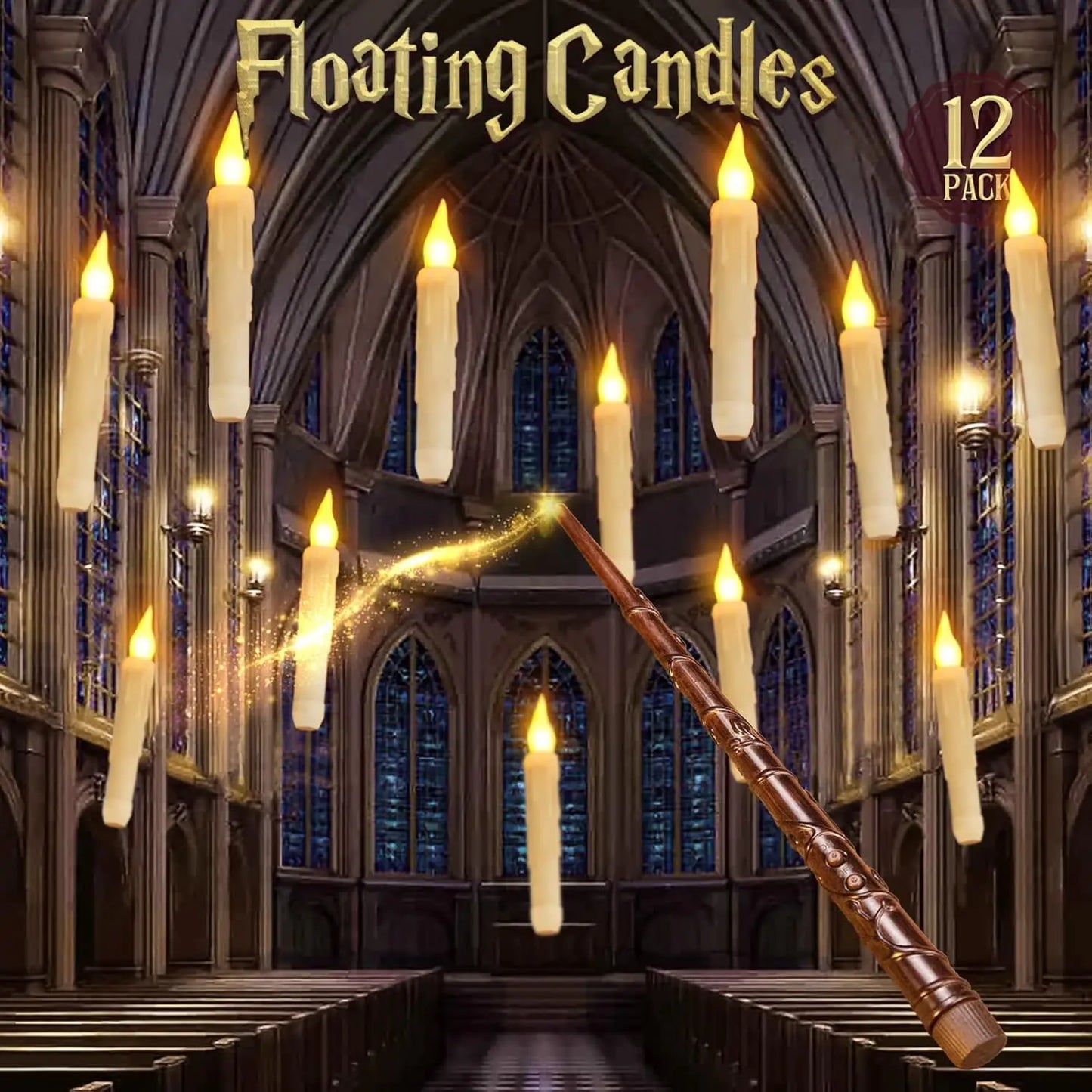 Floating Candles with Wand 12-36Pcs -Flameless Floating LED Candles