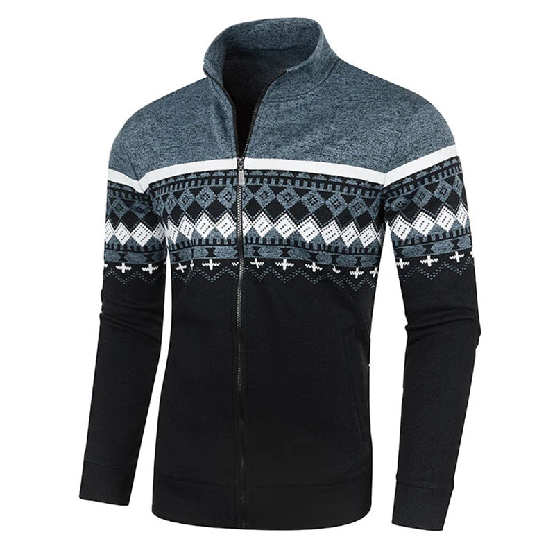 Men's  Turtleneck Sweater Jackets  with Zipper