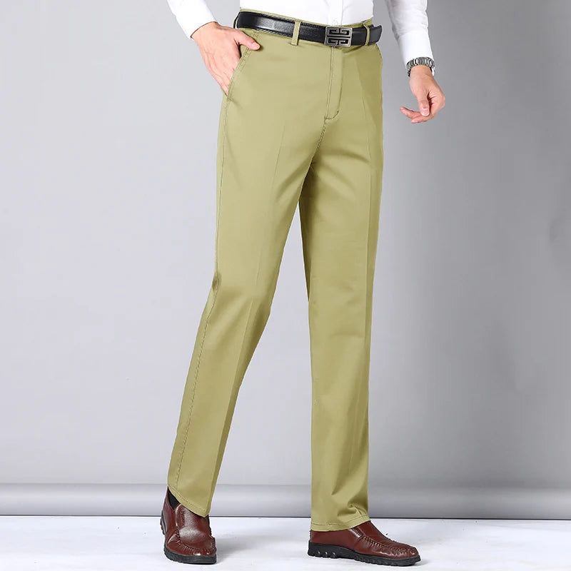 Men's Business Suit Pants Classic Straight Slim Fit