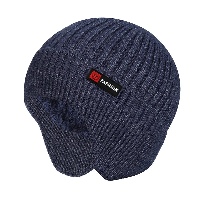 Unisex Wool Winter Knitted Fleece Hat