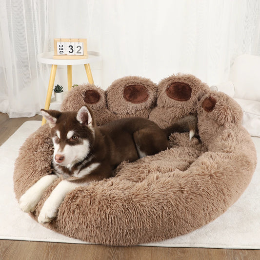 Large Fluffy Paw Dog Bed