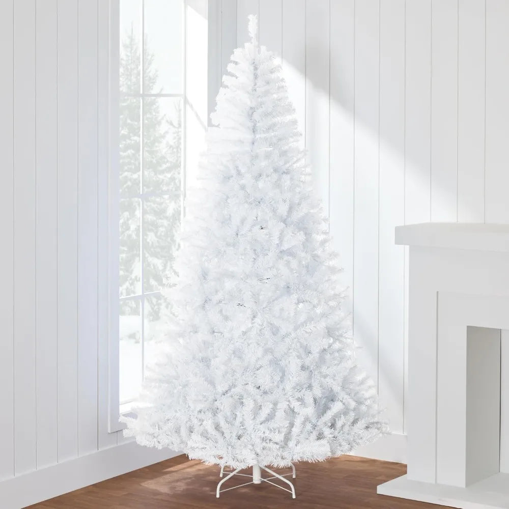 4.5ft-7.5ft  Full Size Artificial White Christmas Tree -4.5 ft, 6ft, 7.5 ft